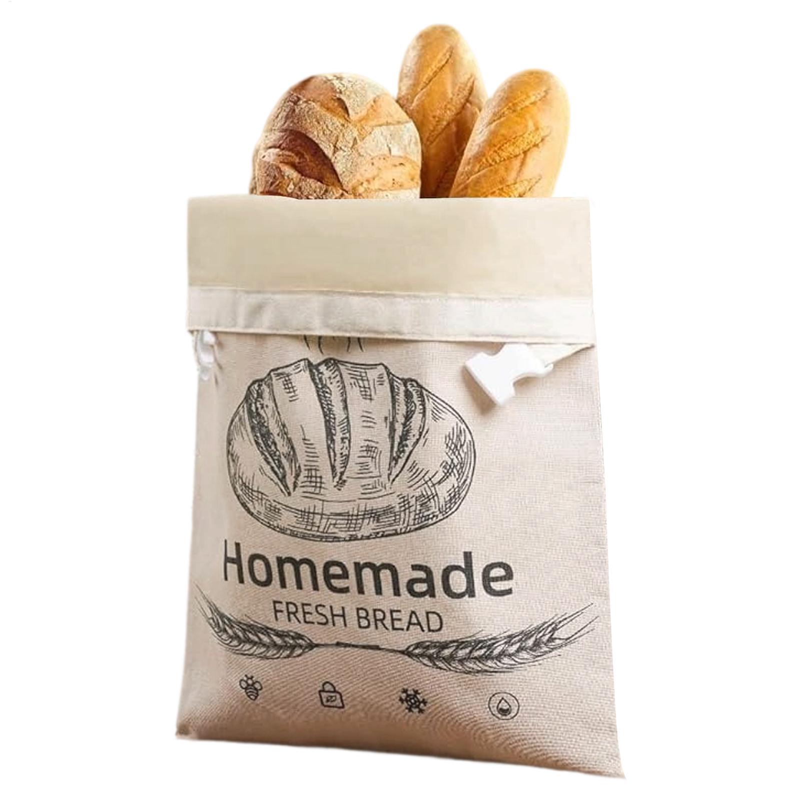 Food Storage Bags Reusable - حقيبة خبز من الكتان قابلة لإعادة