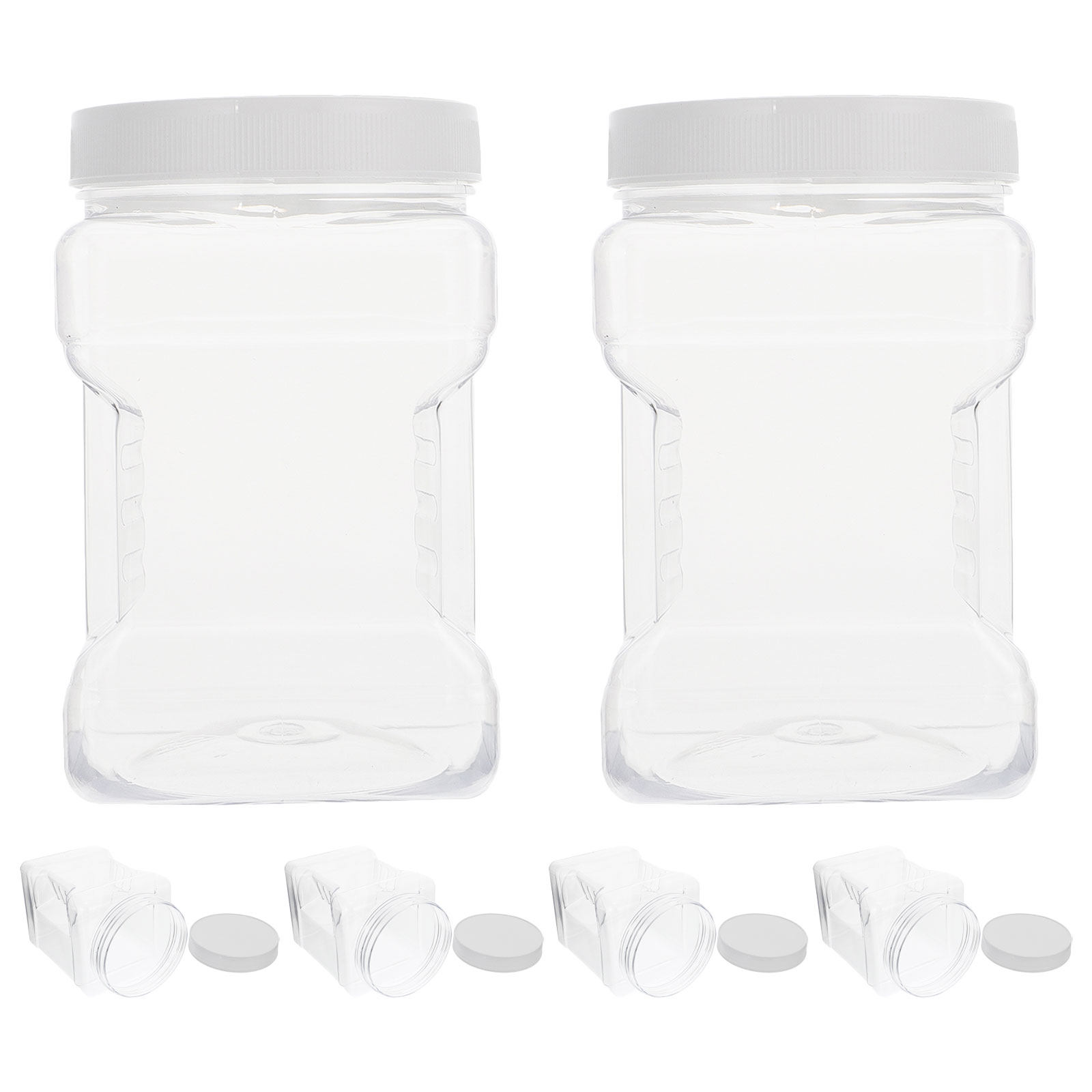 Food Storage For Pantry - مجموعة من 6 أوعية زجاجية لتخزين
