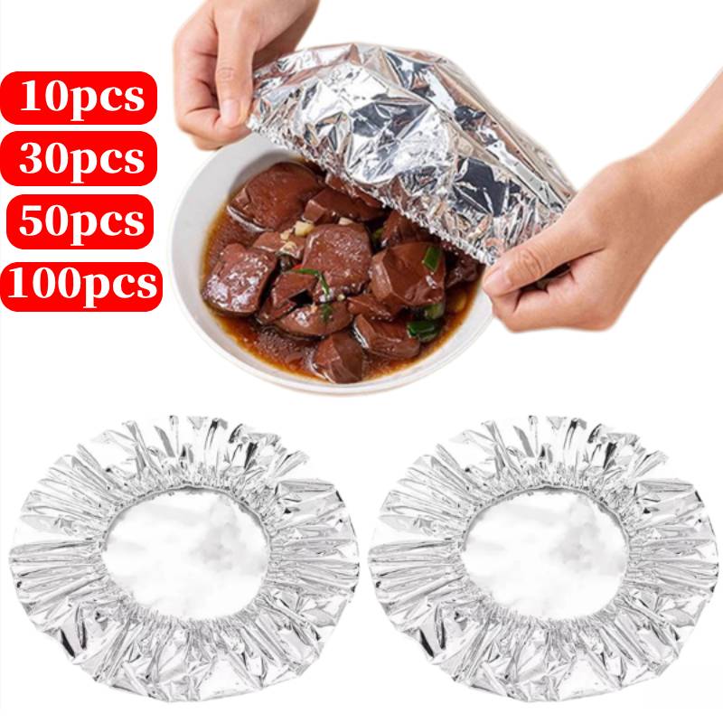 Food Storage Bowls - 10-100 قطعة من أغطية الطعام المرنة