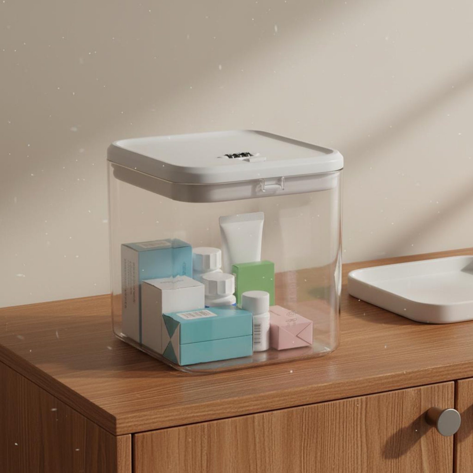Food Storage For - صندوق تخزين شفاف قابل للقفل متعدد