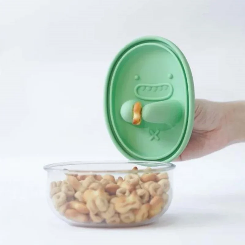 Food Storage Bowls - صندوق وجبات خفيفة بدون استخدام اليدين،