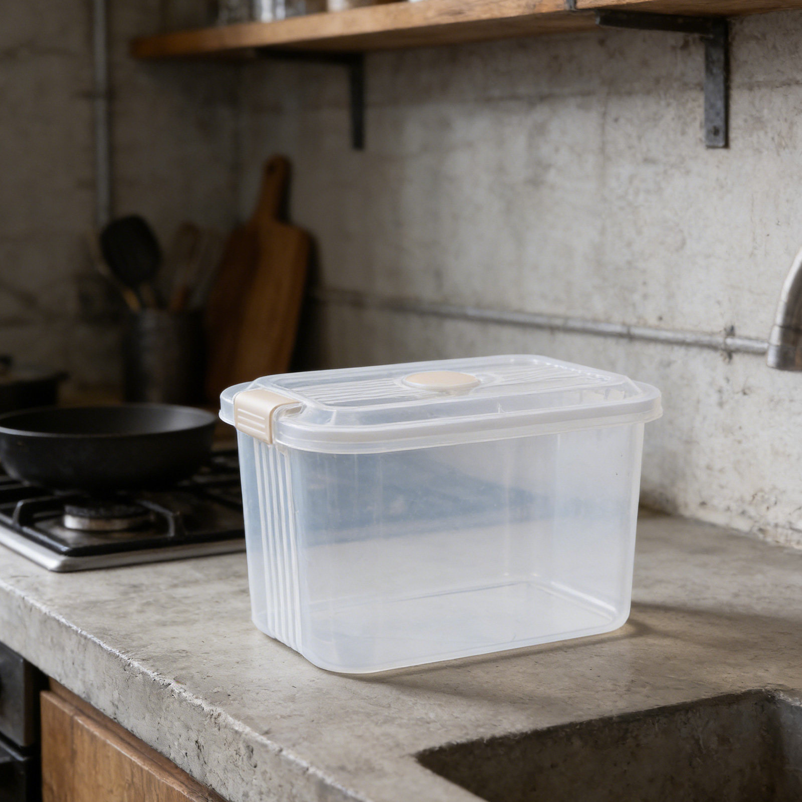 Food Storage For Pantry - دلو تخزين أرز بلاستيكي محكم الإغلاق