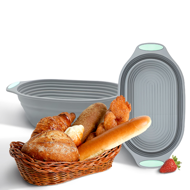 Food Storage With Dividers - سلة تخمير الخبز السيليكونية القابلة للطي