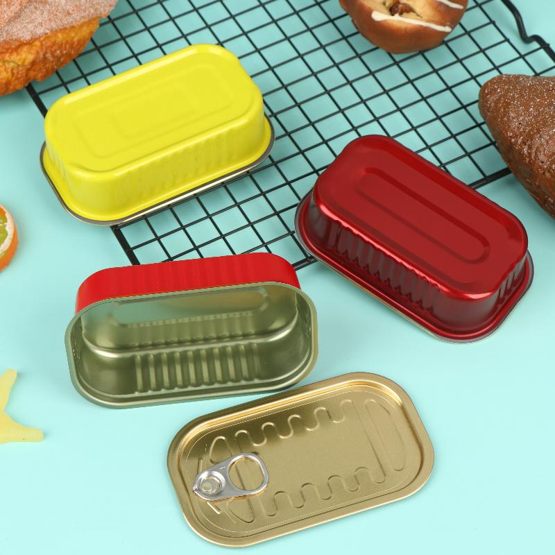 Food Storage Small - علبتان معدنيتان مستطيلتان صغيرة محكمة الإغلاق