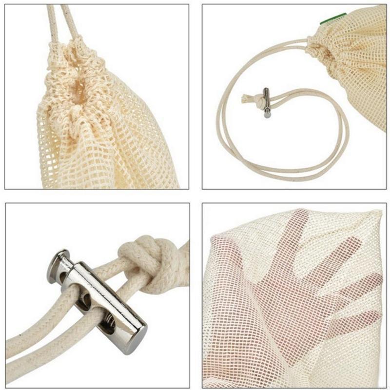 Produce Bag Reusable Mesh - أكياس إنتاج شبكية قطنية أكياس شبكية