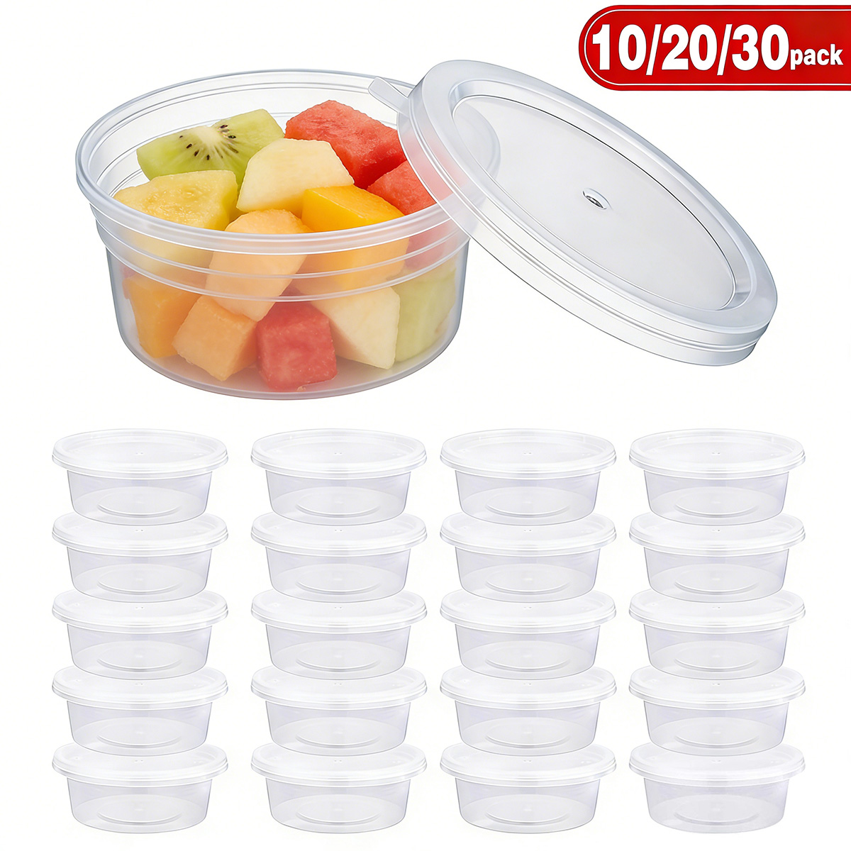 Food Storage Small - عبوات صغيرة للسلايم مع أغطية، حاويات