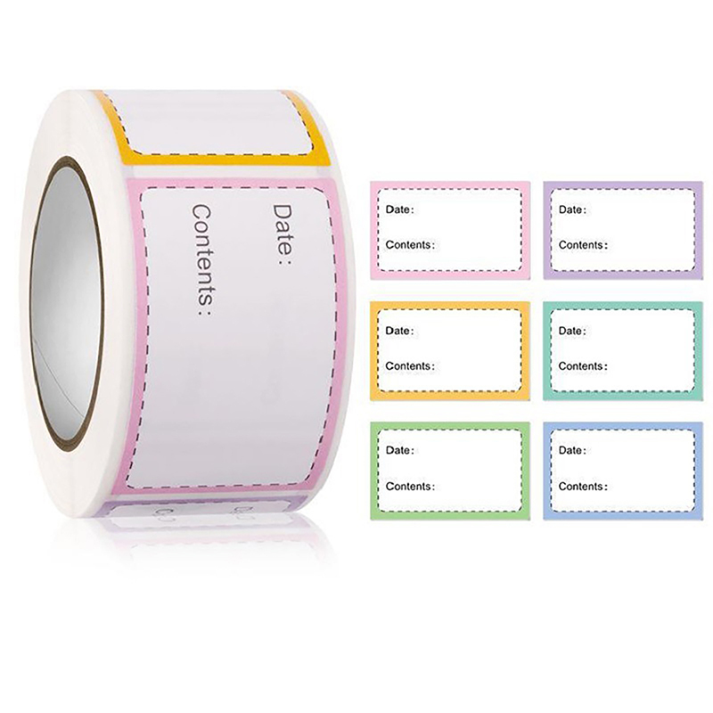 Food Storage Label - 250 قطعة/لفة ملصقات ورقية ذاتية اللصق