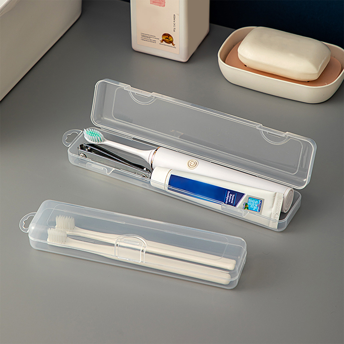Food Storage With Dividers - WORTHBUY صندوق فرشاة الأسنان علبة منظم