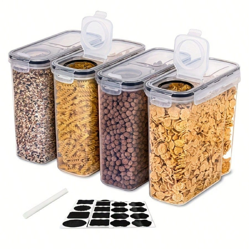 Food Storage For Pantry - 4 عبوات من حاويات تخزين الطعام