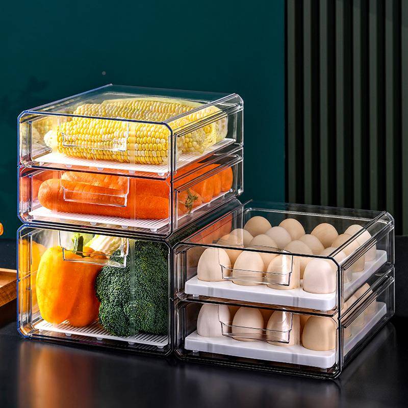 Food Storage Vegetables - صندوق تخزين طعام للثلاجة، درج لحفظ