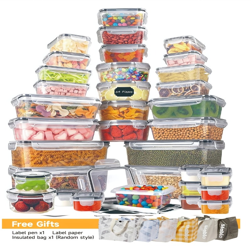 Food Storage Meal Prep - مجموعة تخزين الطعام الخالية من مادة