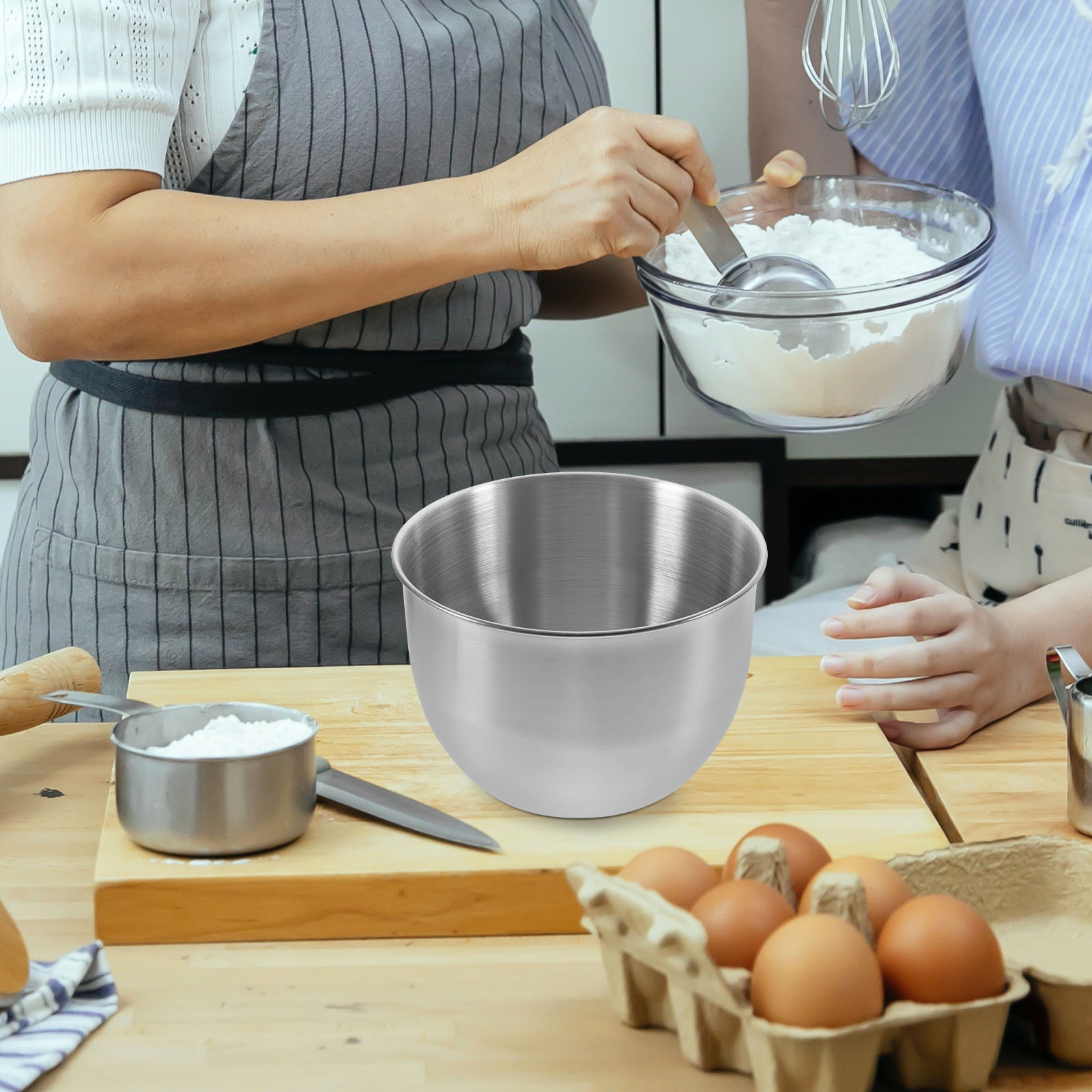 Food Storage Bowls - وعاء خلط عميق من الفولاذ المقاوم