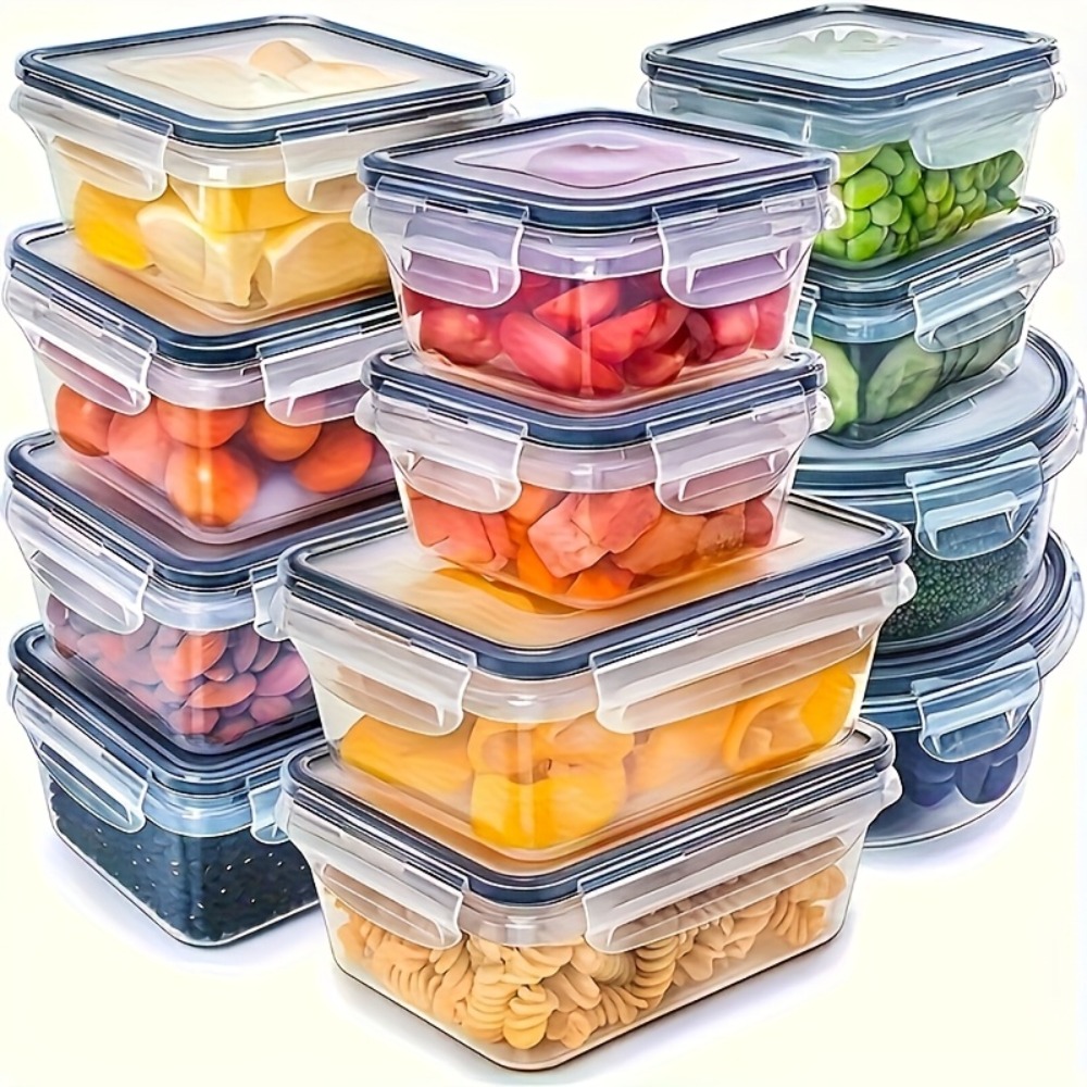 Food Storage Meal Prep - حاوية طعام محكمة الإغلاق مع غطاء،