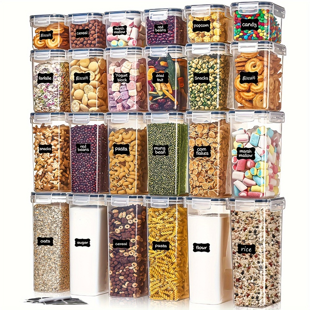 24 قطعة من حاويات تخزين الطعام - مراجعة Food Storage For Pantry وسعره