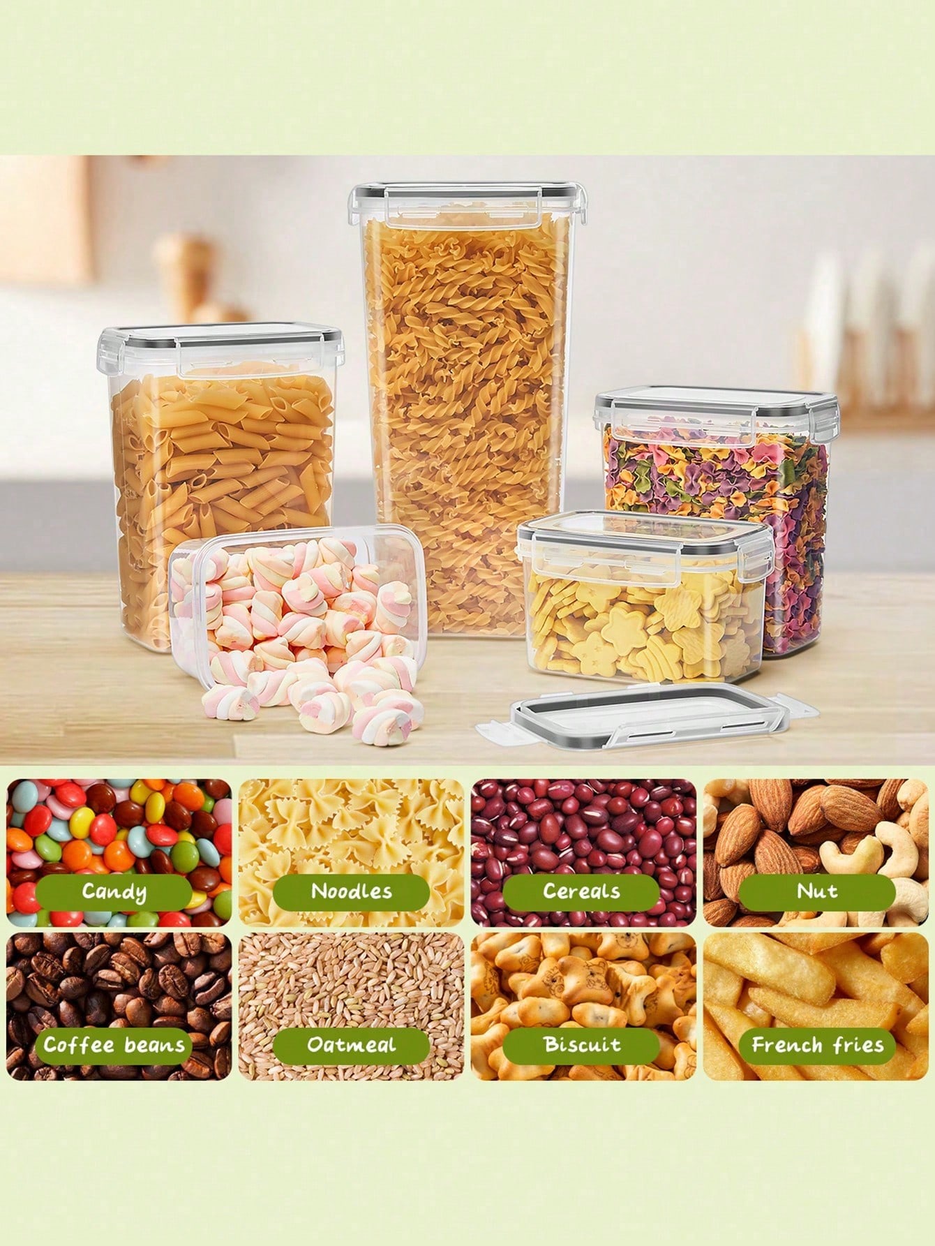 48 قطعة من حاويات تخزين الطعام - مراجعة Food Storage For Pantry وسعره