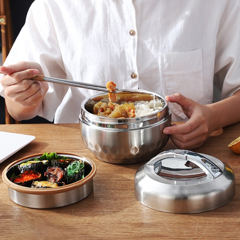 طبقة مزدوجة إبقاء الترمس علب ا - مراجعة Food Storage Thermos وسعره