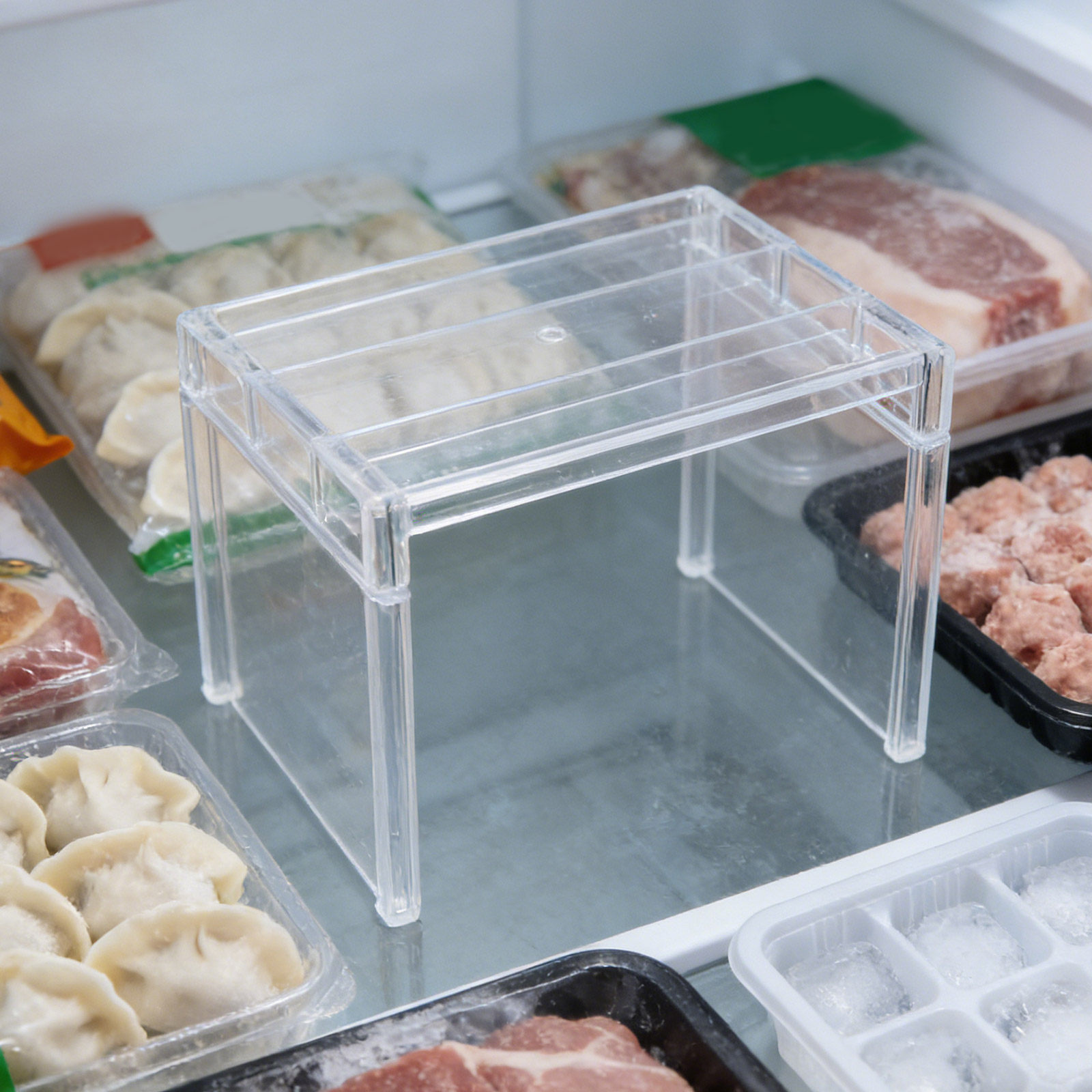 قطعتان من رف تنظيم الثلاجة الش - مراجعة Food Storage With Dividers وسعره