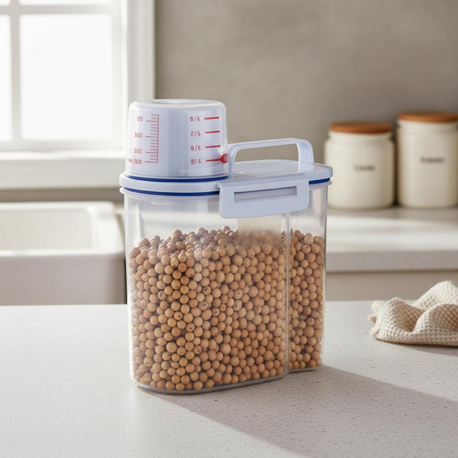 حاوية تخزين الأرز الآمنة مع مق - مراجعة Food Storage For Pantry وسعره