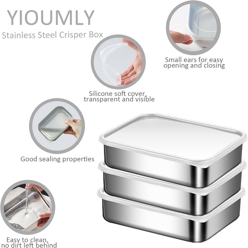 حاويات من الفولاذ المقاوم للصد - مراجعة Food Storage For وسعره