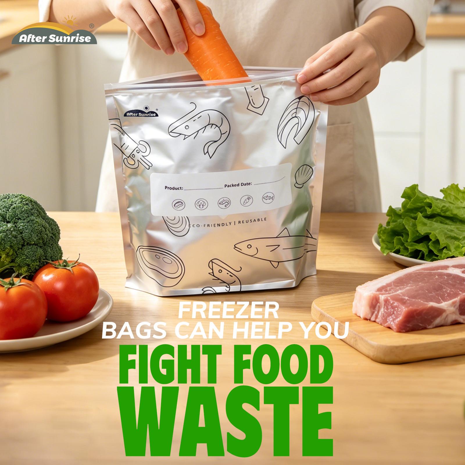 【الأطعمة المبردة】أكياس تخزين ق - مراجعة Food Storage Bags Reusable وسعره