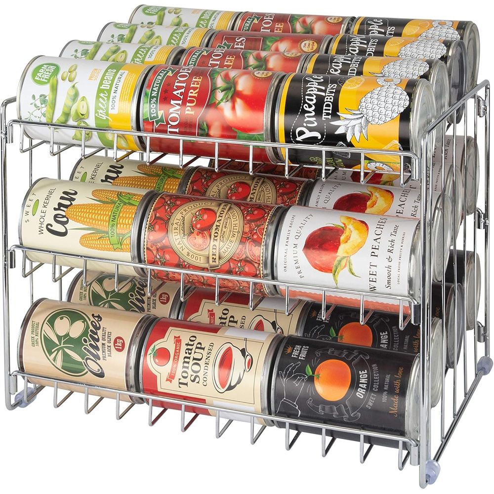 منظم علب بثلاث طبقات |   رف تخ - مراجعة Food Storage For Pantry وسعره