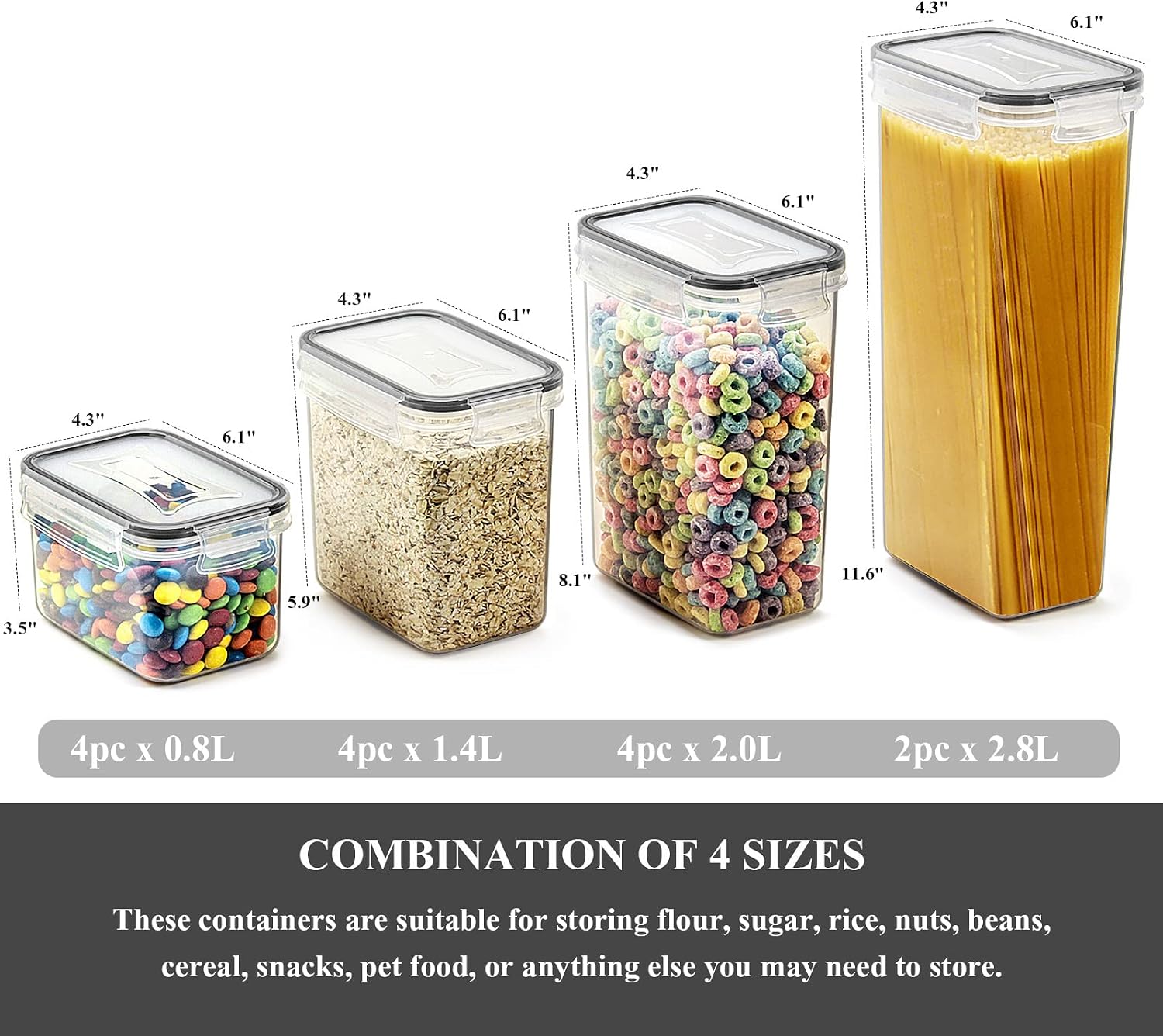 حاويات تخزين طعام محكمة الإغلا - مراجعة Food Storage For Pantry وسعره