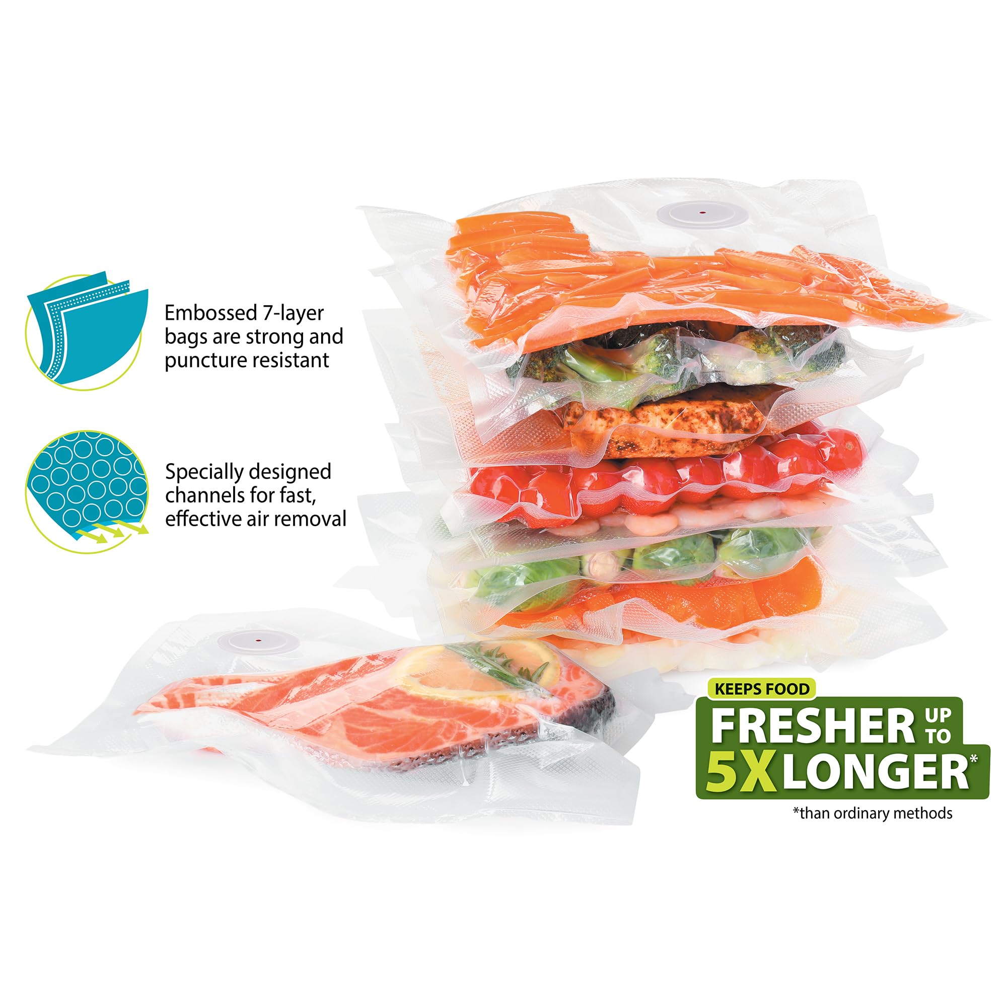 نسخة محسنة من مجموعة أكياس تخز - مراجعة Food Storage Vacuum Bags وسعره