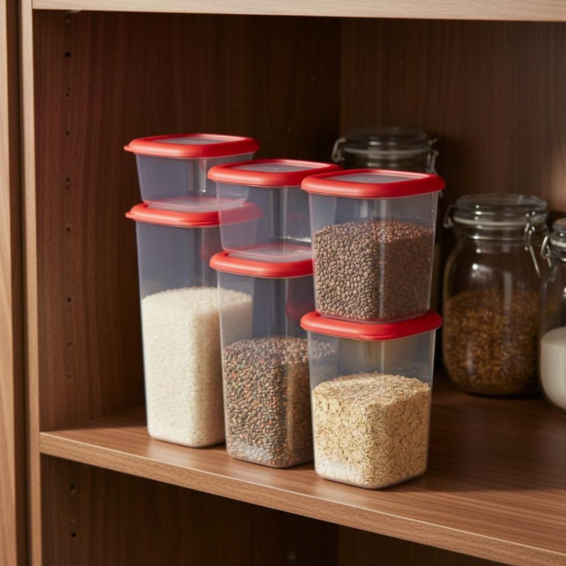مجموعة من 6 حاويات تخزين طعام  - مراجعة Food Storage For Pantry وسعره