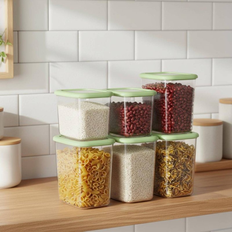 مجموعة من 6 حاويات تخزين طعام  - مراجعة Food Storage For Pantry وسعره
