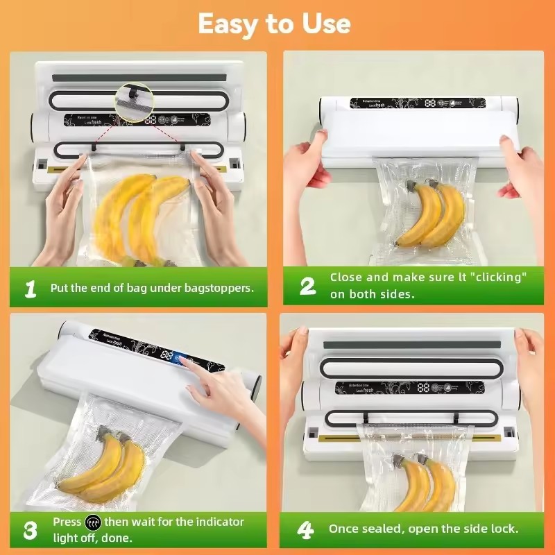 جهاز تفريغ الهواء لحفظ الطعام  - مراجعة Food Storage Vacuum Bags وسعره