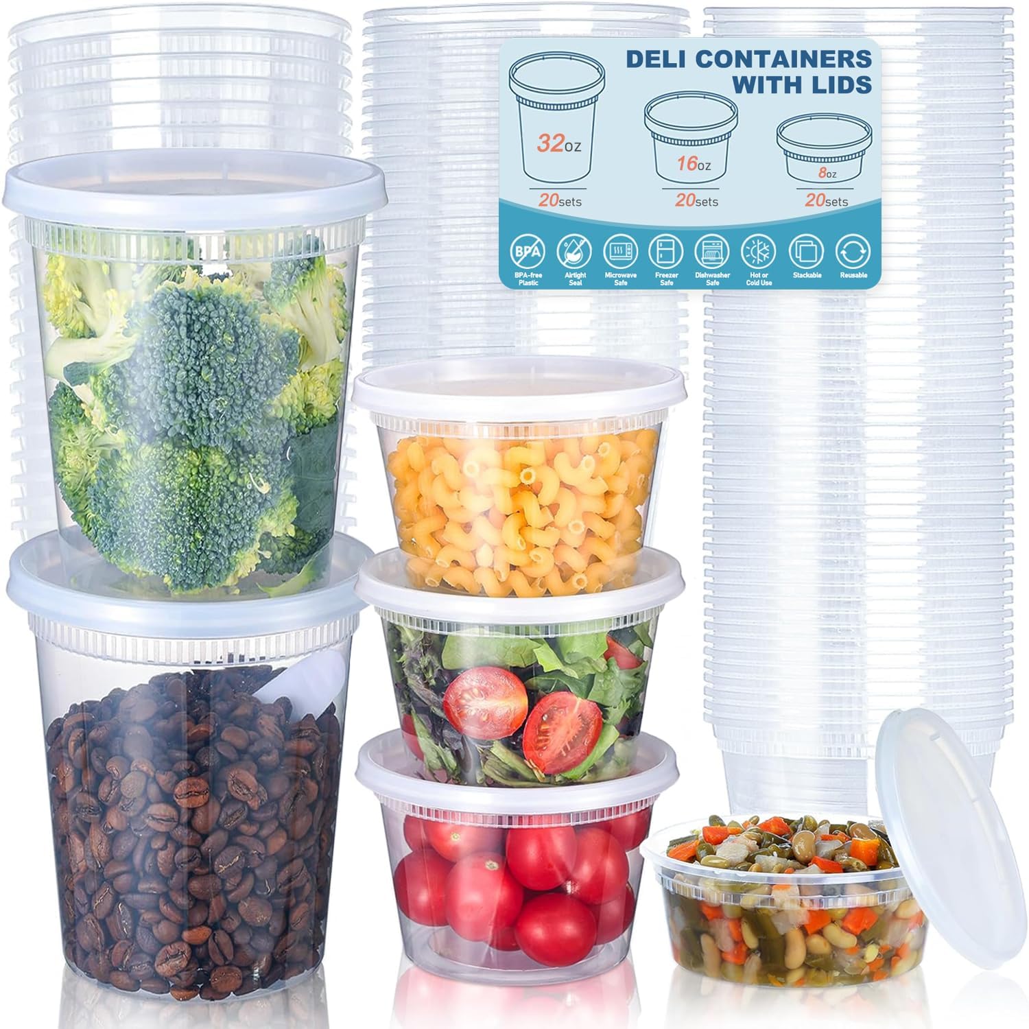 24 قطعة من حاويات تخزين الطعام - مراجعة Food Storage Bowls وسعره