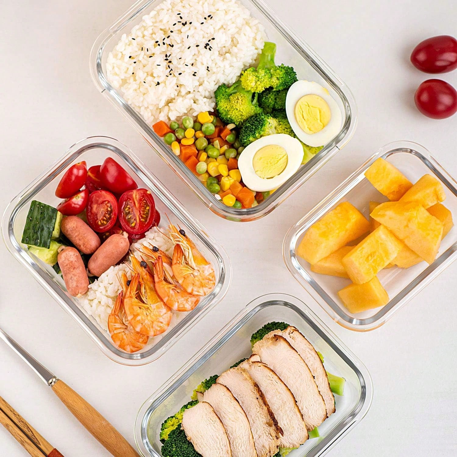 10 حاويات زجاجية لتحضير الوجبا - مراجعة Food Storage Meal Prep وسعره