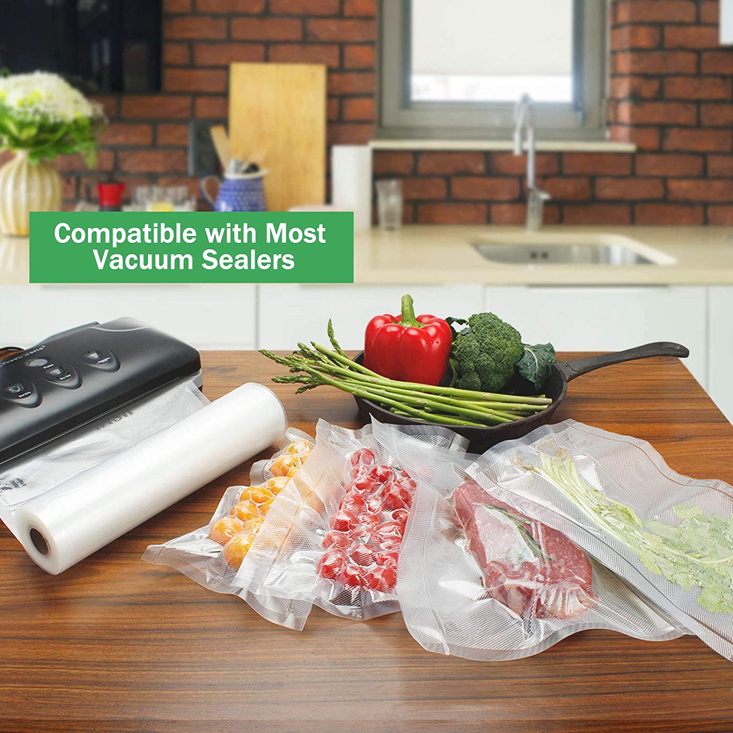 أكياس مكنسة كهربائية للأغذية أ - مراجعة Food Storage Vacuum Bags وسعره