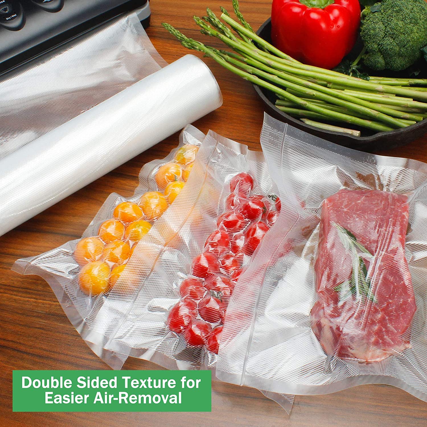 أكياس مكنسة كهربائية للأغذية أ - مراجعة Food Storage Vacuum Bags وسعره