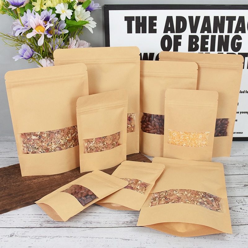 20/50 قطعة كرافت ورقة أكياس قف - مراجعة Food Storage Zip Lock Bags وسعره