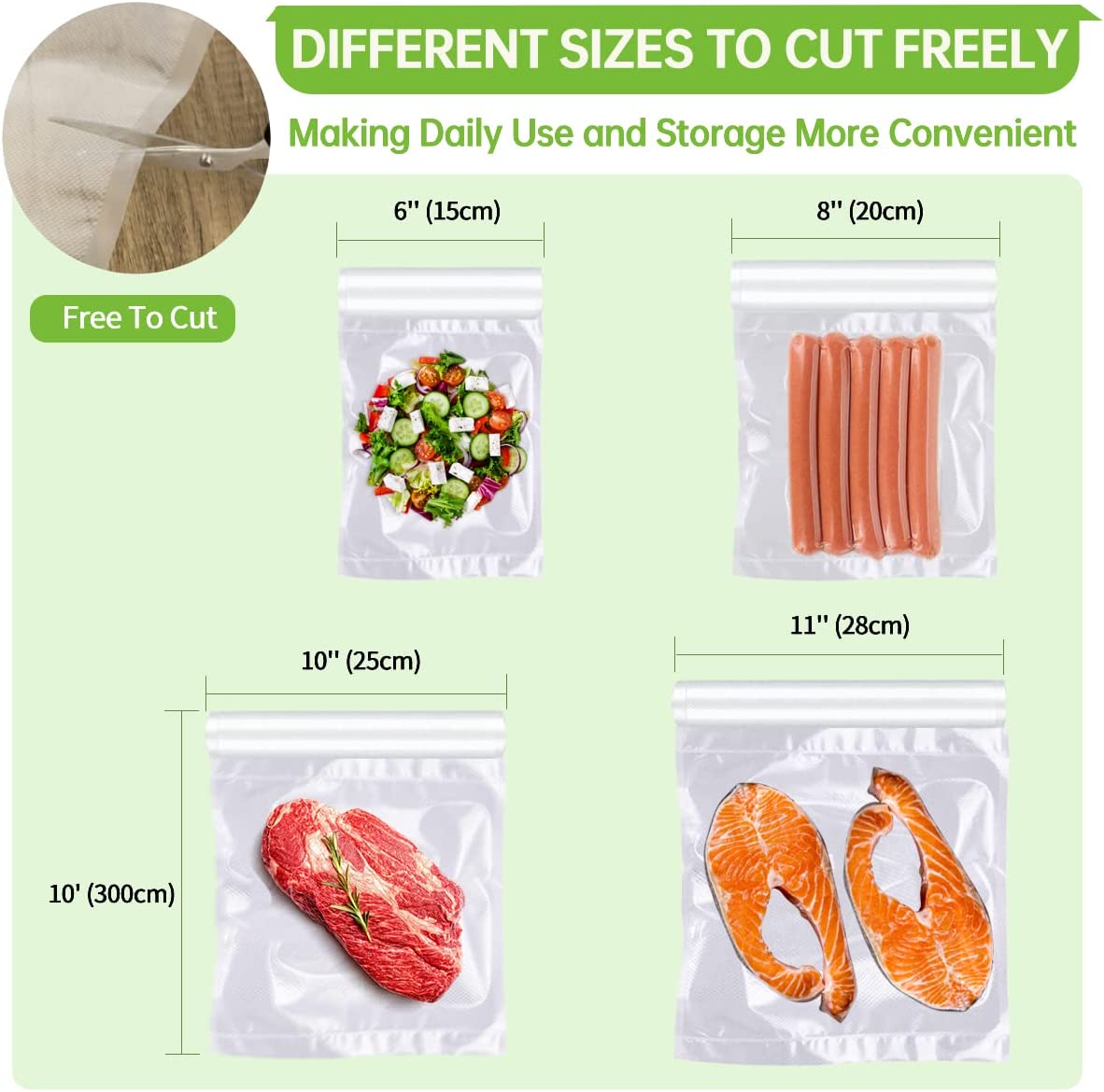 أكياس تفريغ الهواء للطعام بطول - مراجعة Food Storage Vacuum Bags وسعره