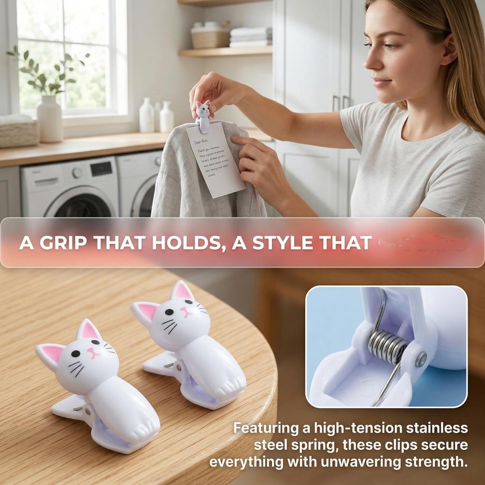 مشابك أكياس على شكل قطة لطيفة  - مراجعة Food Storage Bags Reusable وسعره