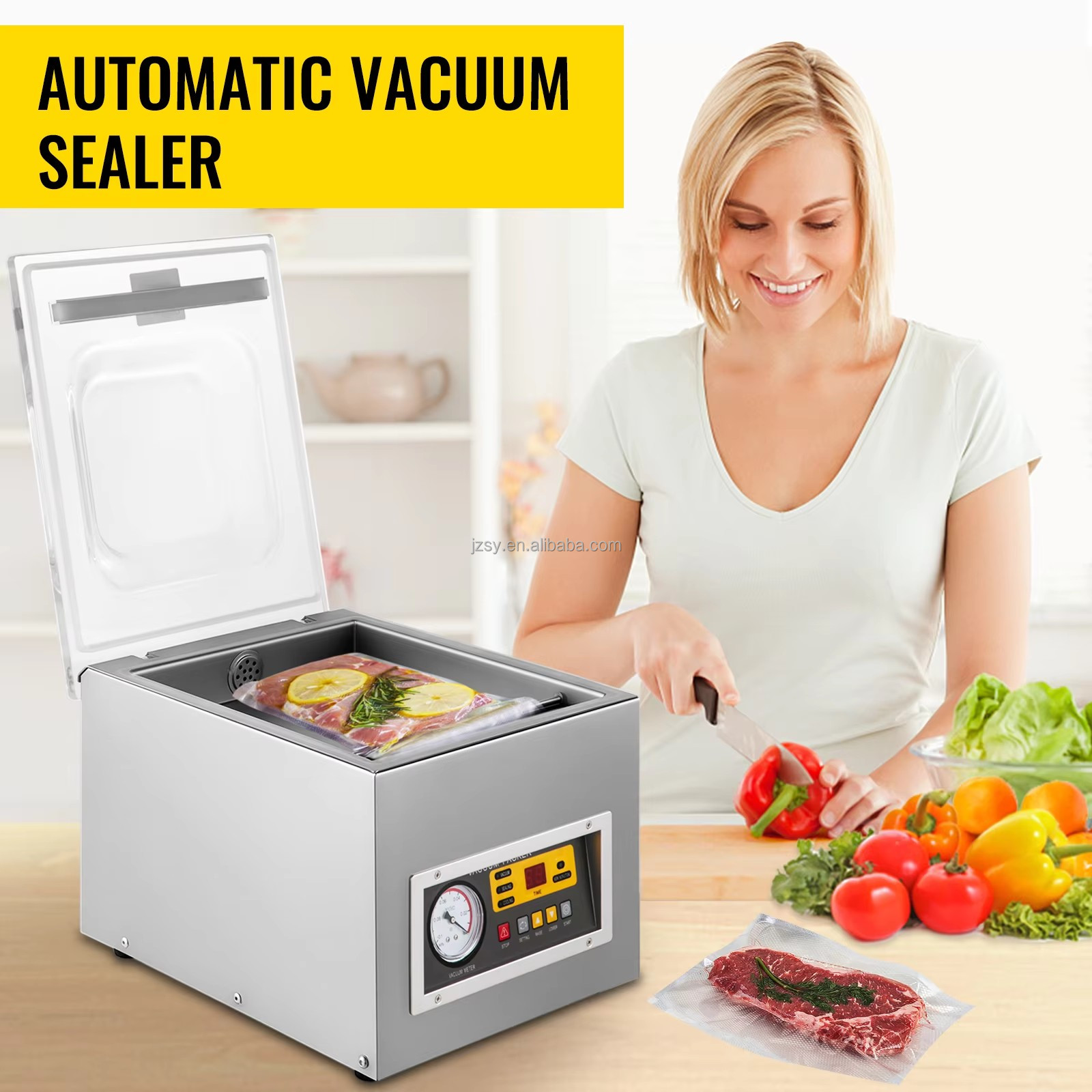 آلة تعبئة الفراغ التجارية أكيا - مراجعة Food Storage Vacuum Bags وسعره