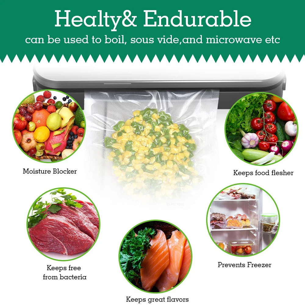 أكياس Sous Vide لآلات التعبئة  - مراجعة Food Storage Vacuum Bags وسعره